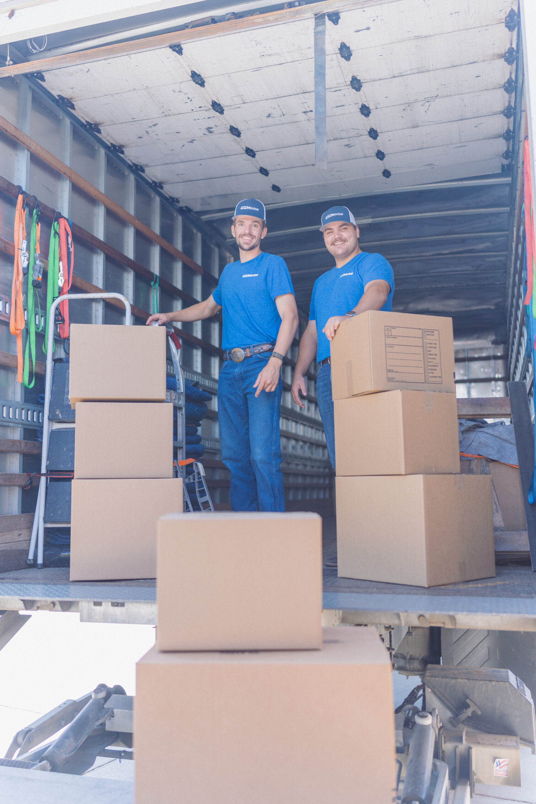 Best senior movers loading truck and moving